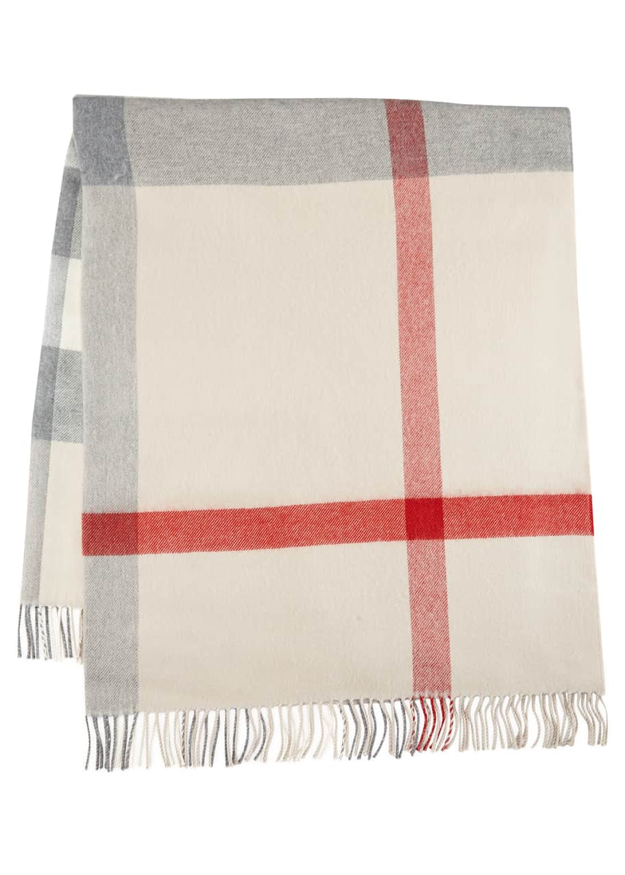 Image 1 of 1: Lightweight Wool Check Blanket