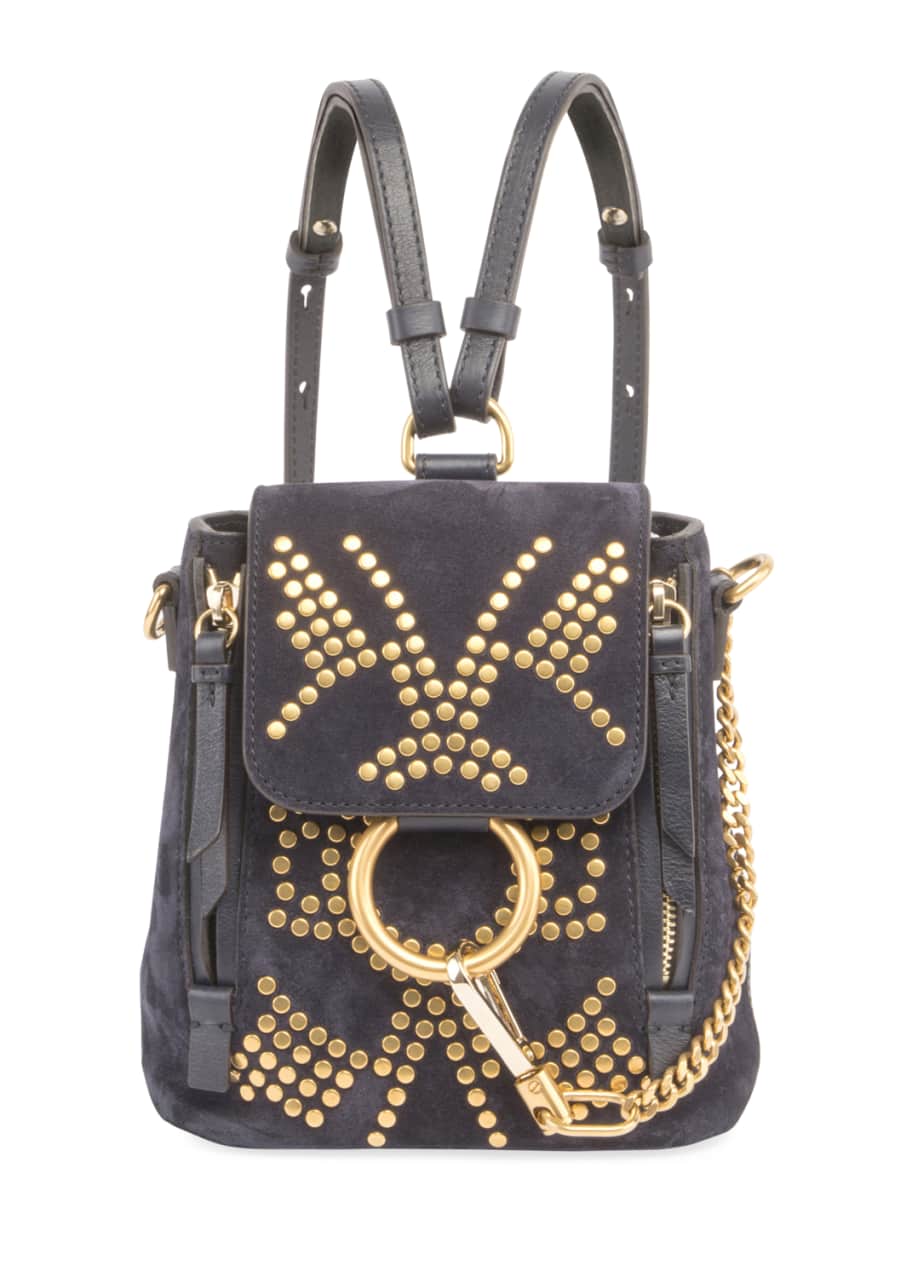 Chloé faye mini leather and suede backpack best sale