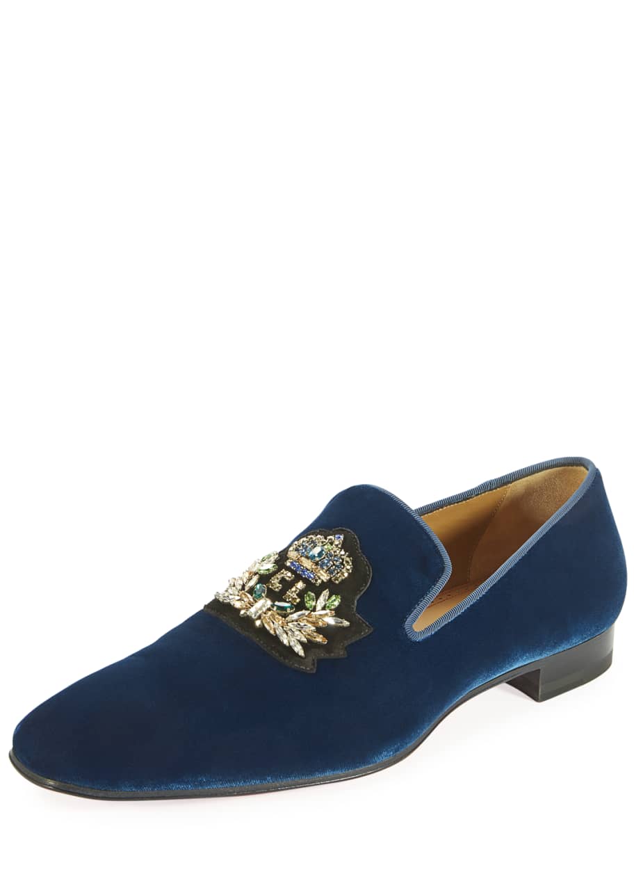 Christian louboutin cheap dandelion velvet loafer