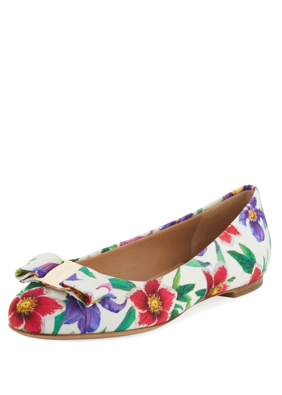 Ferragamo floral shoes discount