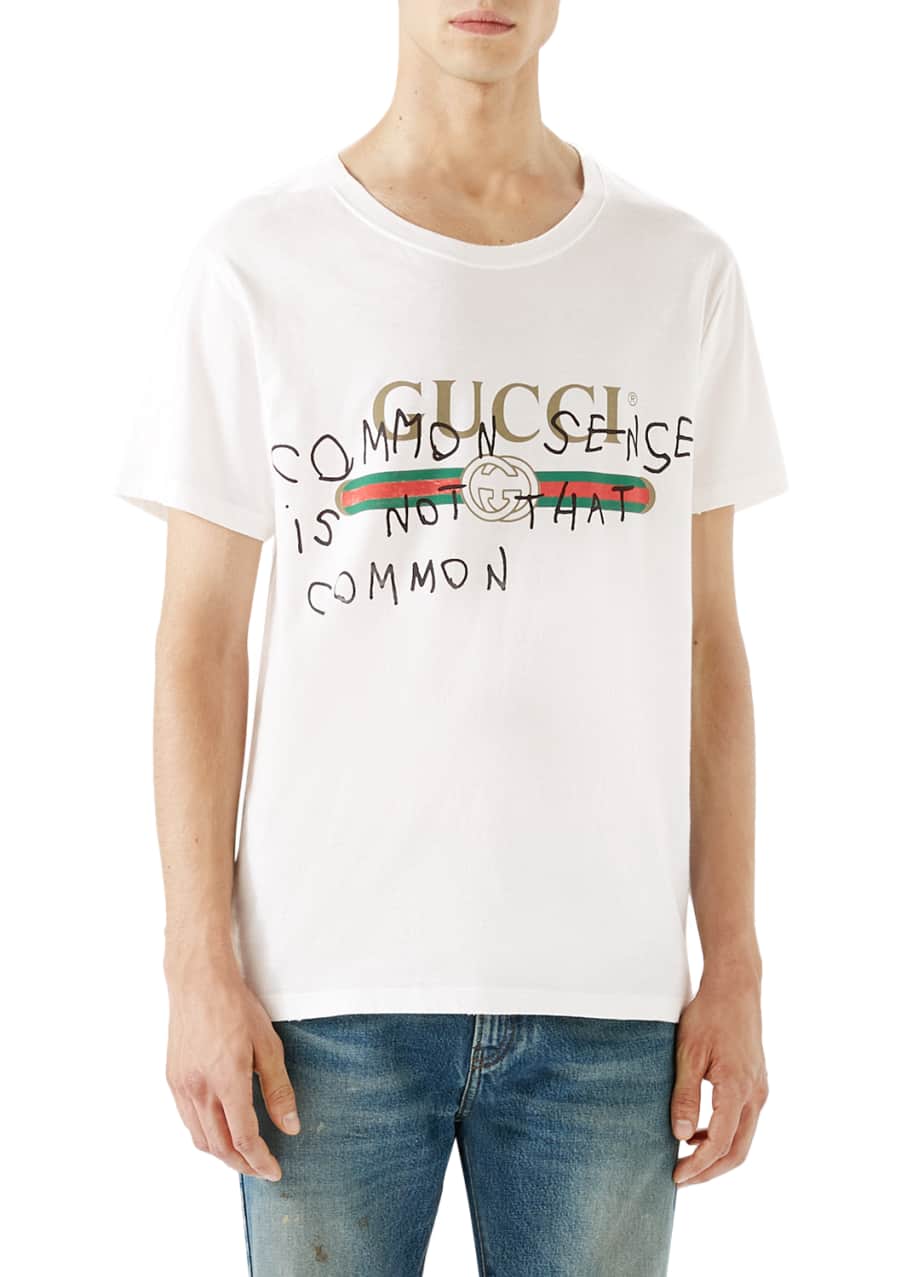 Gucci Fake Logo T-Shirt - Bergdorf Goodman