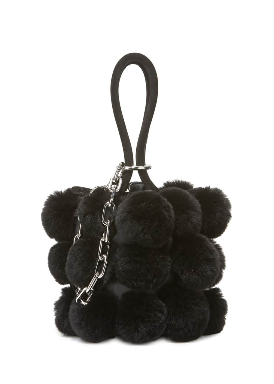 Alexander Wang Roxy Mini Fur Pompom Bucket Bag - Bergdorf Goodman