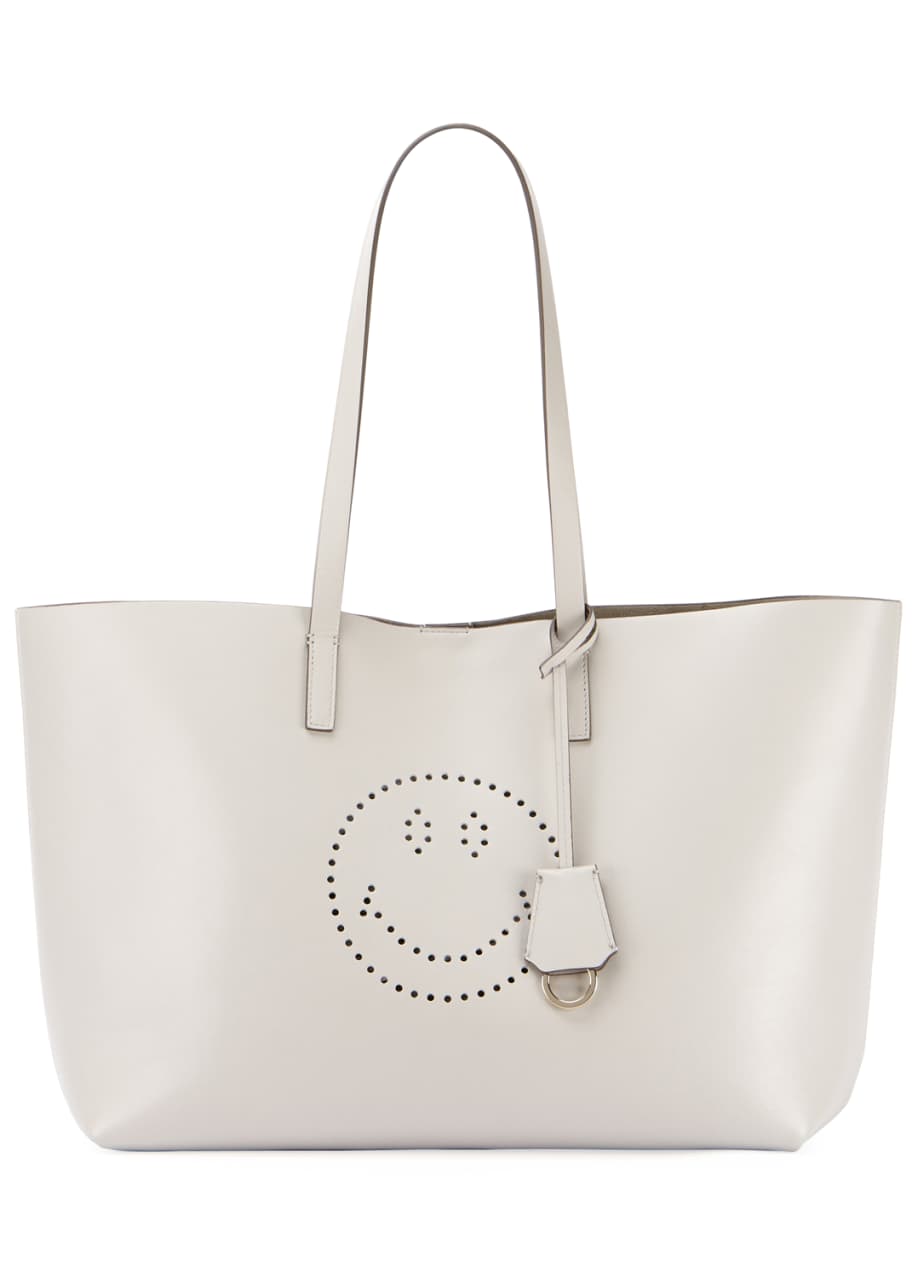Anya Hindmarch Ebury Leather Smiley Shopper Tote Bag Bergdorf