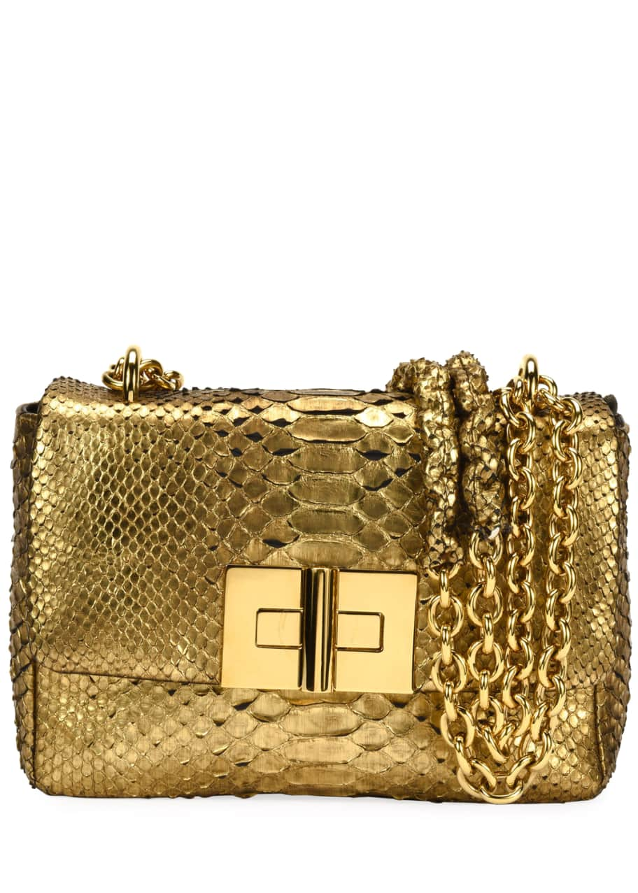 Tom Ford, Bags, As Seen On Beyonc Authentic Tom Ford Natalia Gold Python  Bag