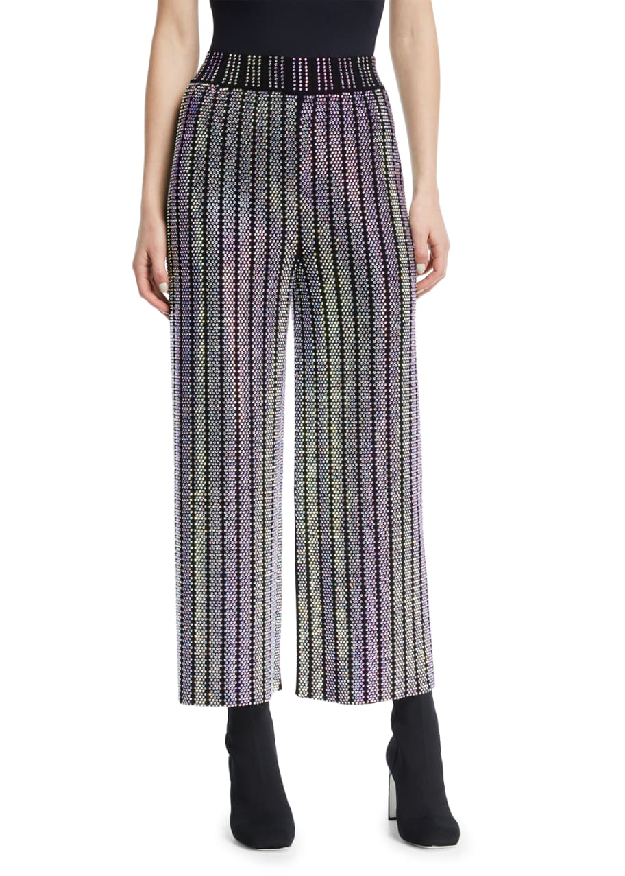 Gucci Wide Leg Crystal Embellished Pants Bergdorf Goodman