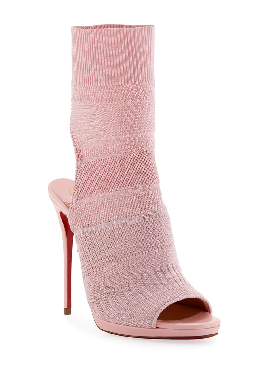 Louboutin peep toe booties on sale