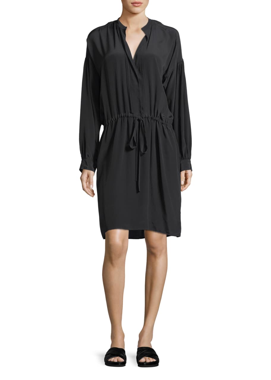 Vince shirred 2025 drawstring dress