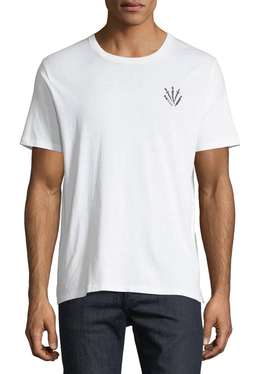 Men s Dagger Embroidered T Shirt