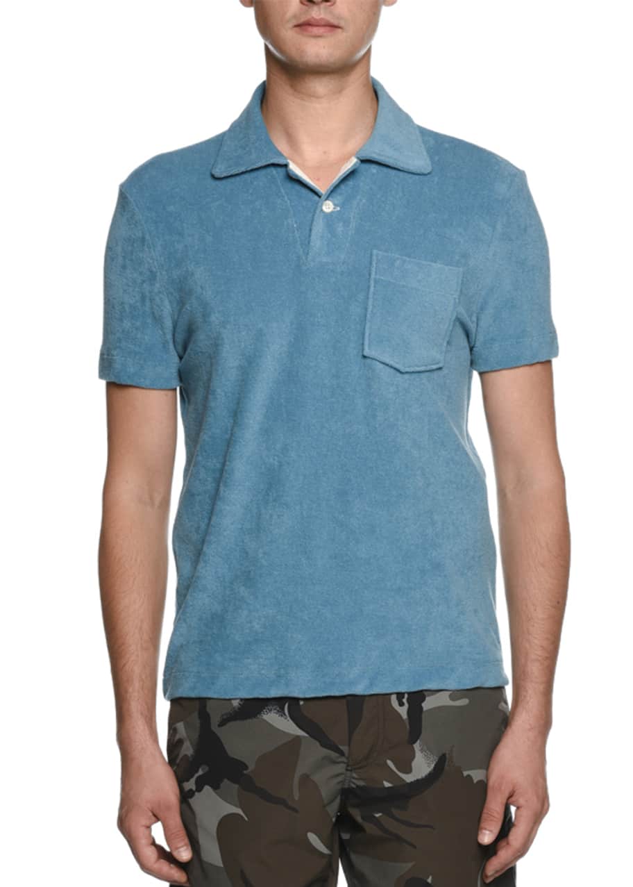 terry cloth polo shirt