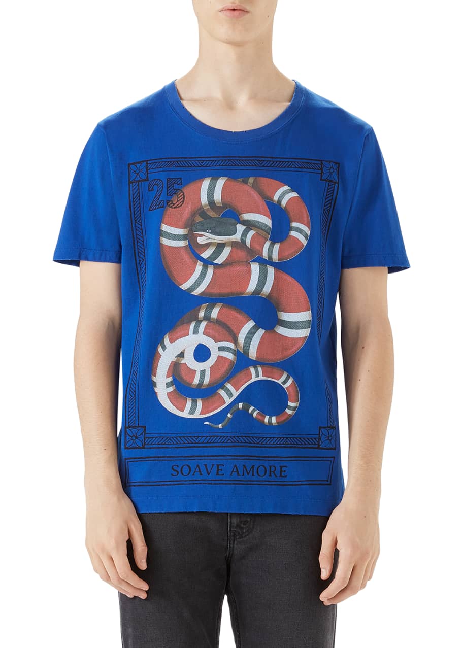 Gucci Loved Snake-Print T-Shirt - Bergdorf Goodman