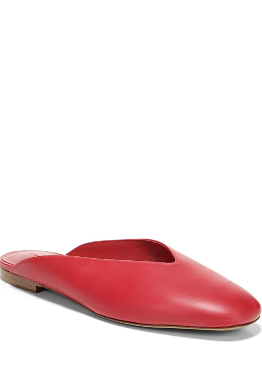 vince branine leather flat