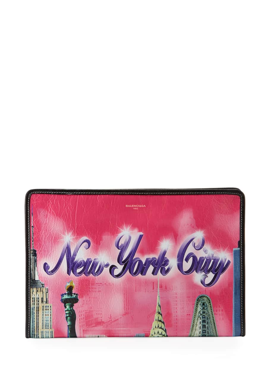 Balenciaga Bazar NYC Leather Pouch Clutch Bag Bergdorf Goodman