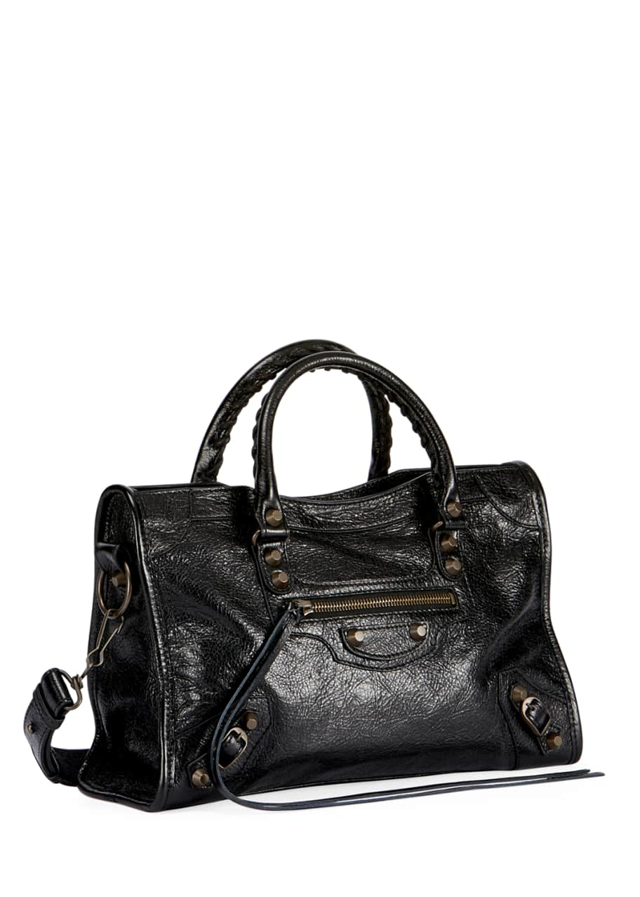 classic city aj satchel bag with logo strap