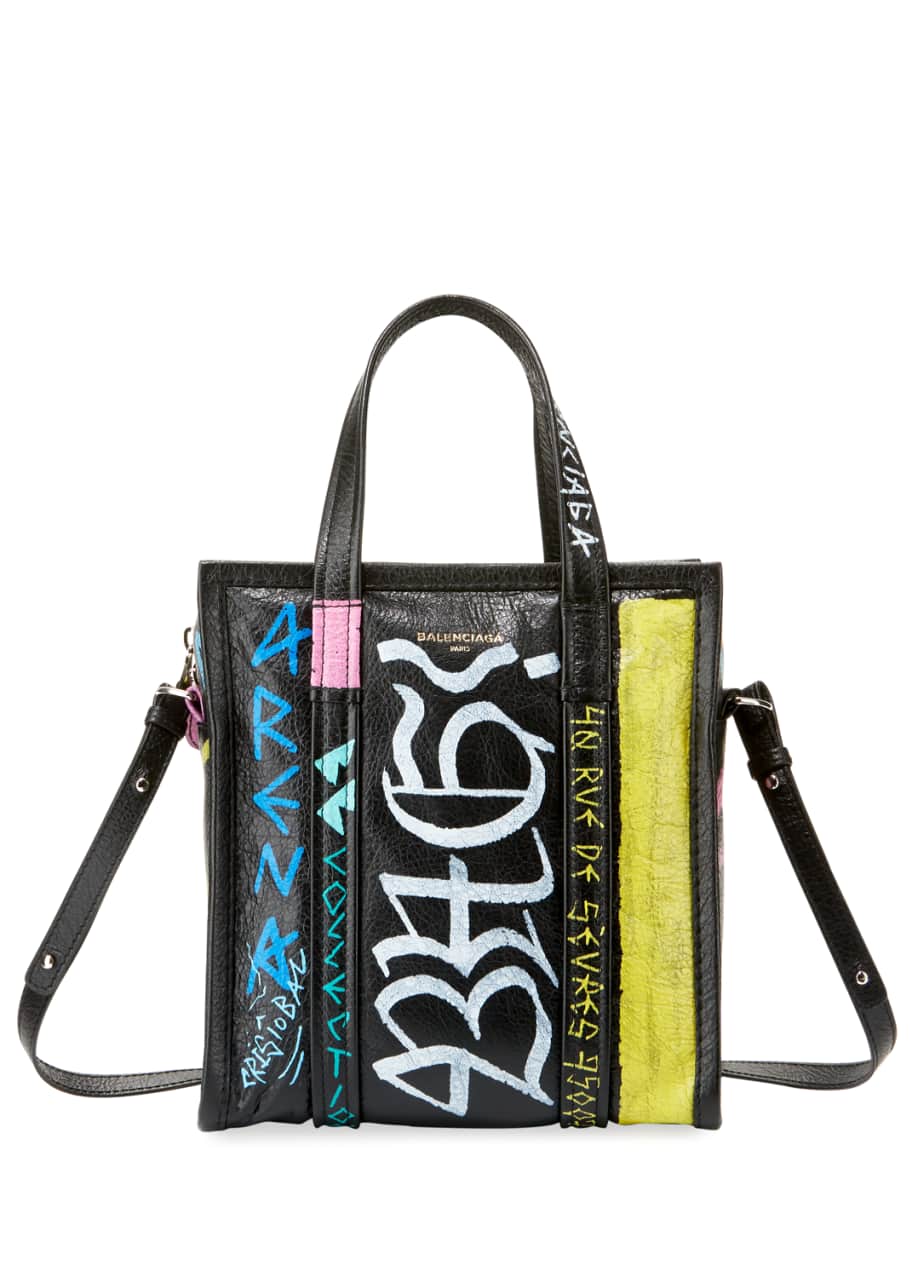 Balenciaga Bazar XS GraffitiPrint AJ Shopper Tote Bag Bergdorf Goodman
