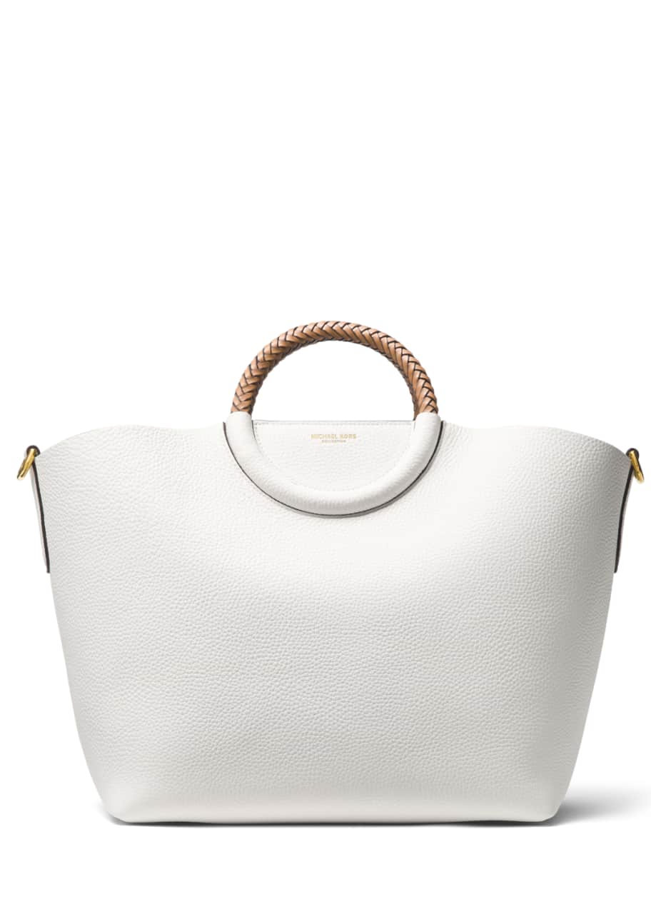Michael kors braided handle handbag best sale