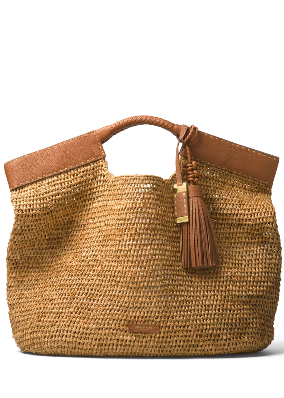 Michael kors raffia bag clearance