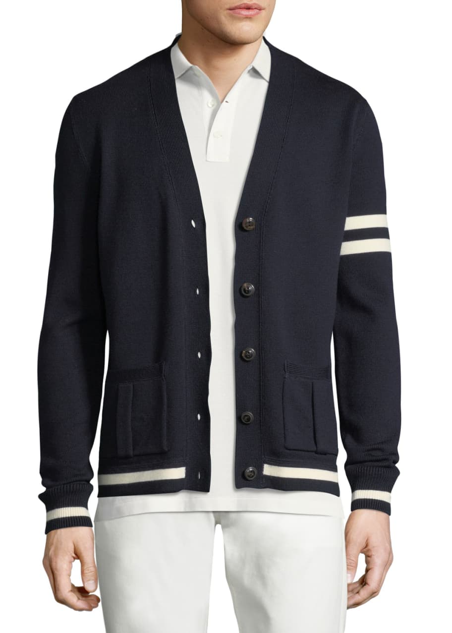 Varsity hot sale cardigan mens
