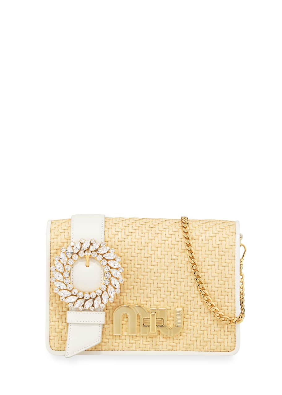 Miu miu straw bag shop