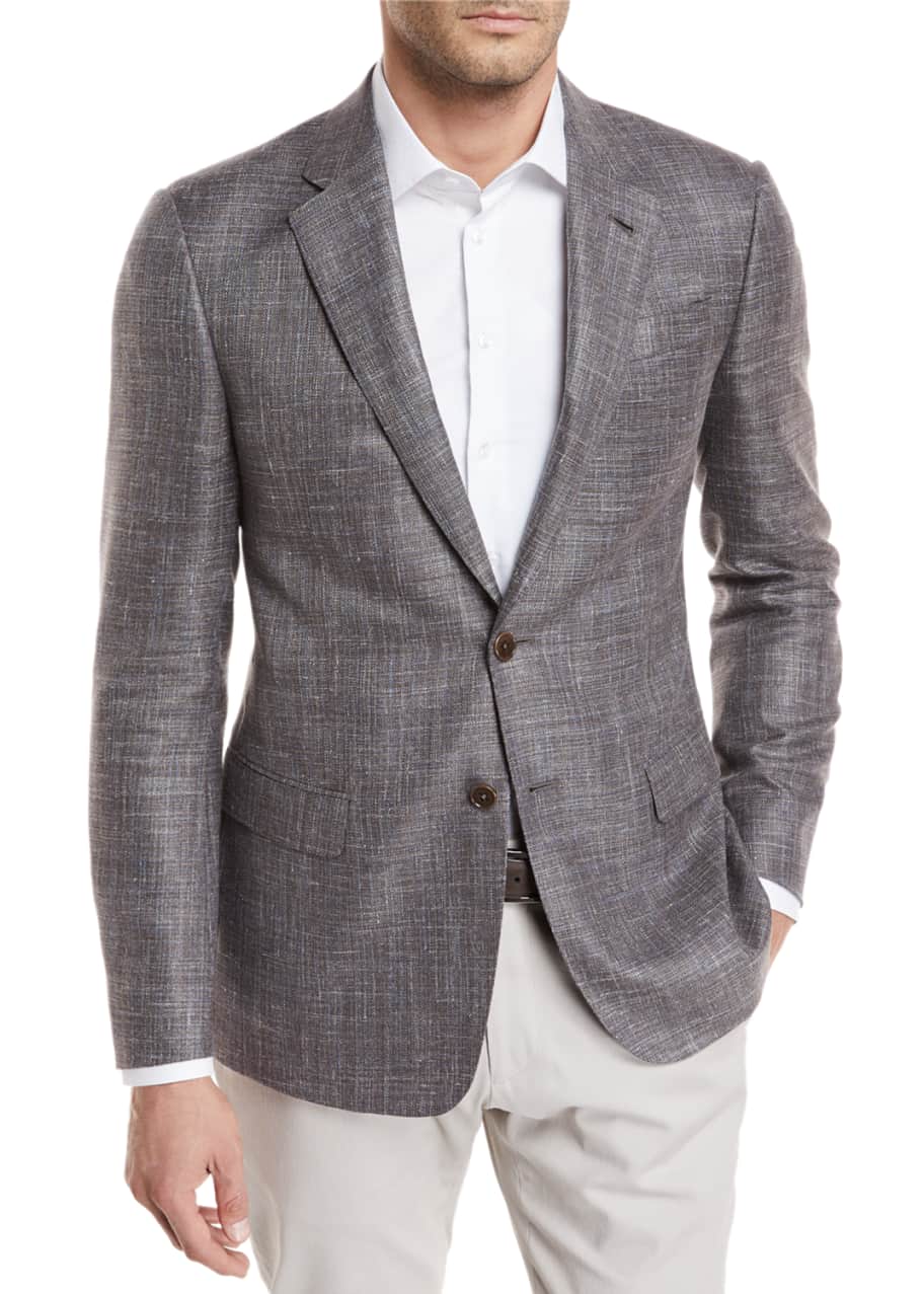 Giorgio Armani Melange Wool Blend Sport Coat Bergdorf Goodman