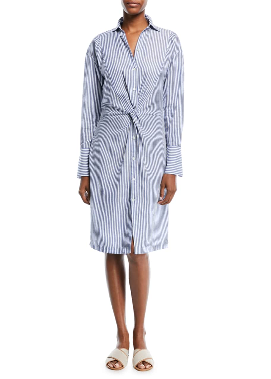 Vince striped shop shirt dress