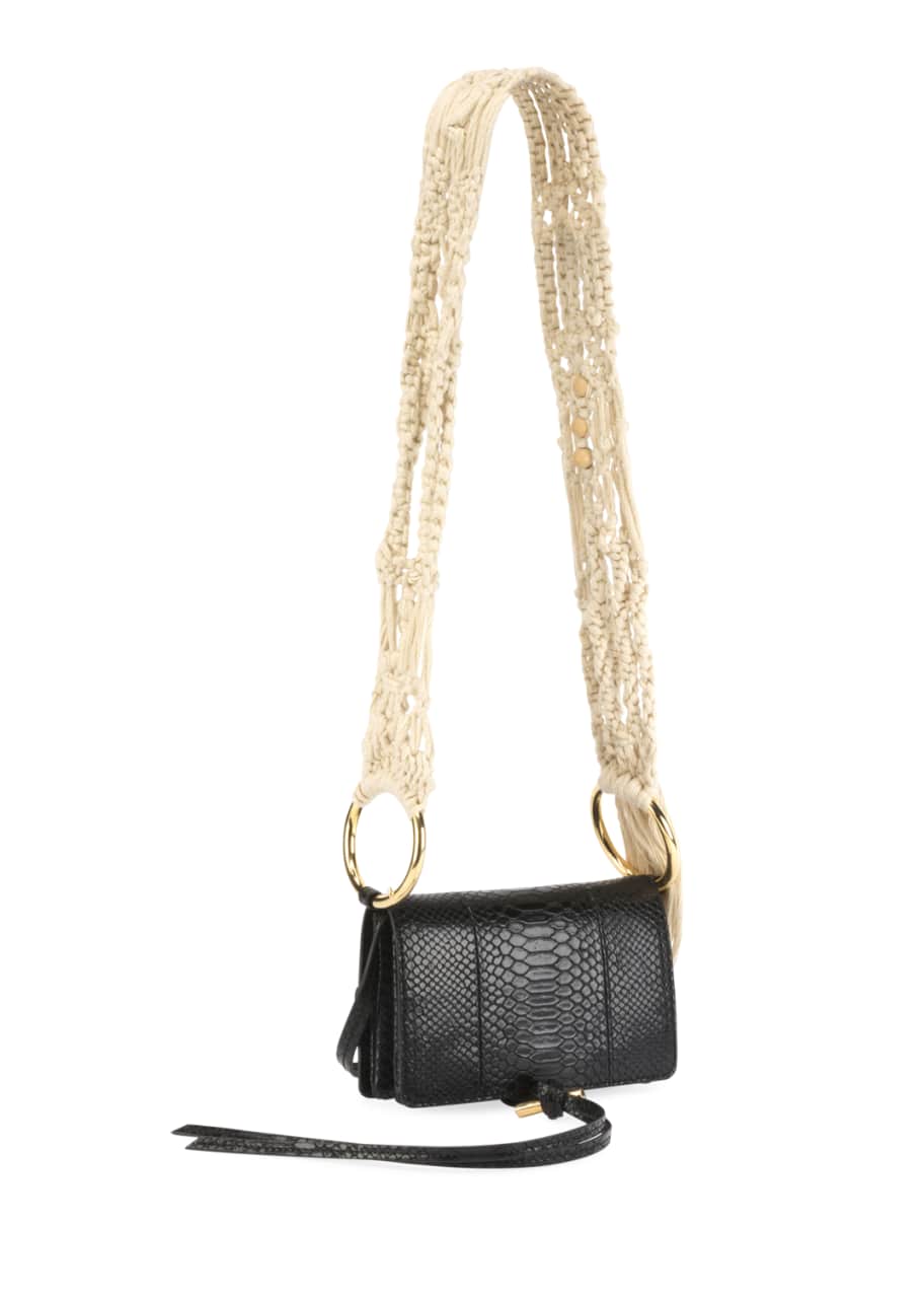 Stella McCartney Alter Snake Crocheted Shoulder Bag Bergdorf Goodman