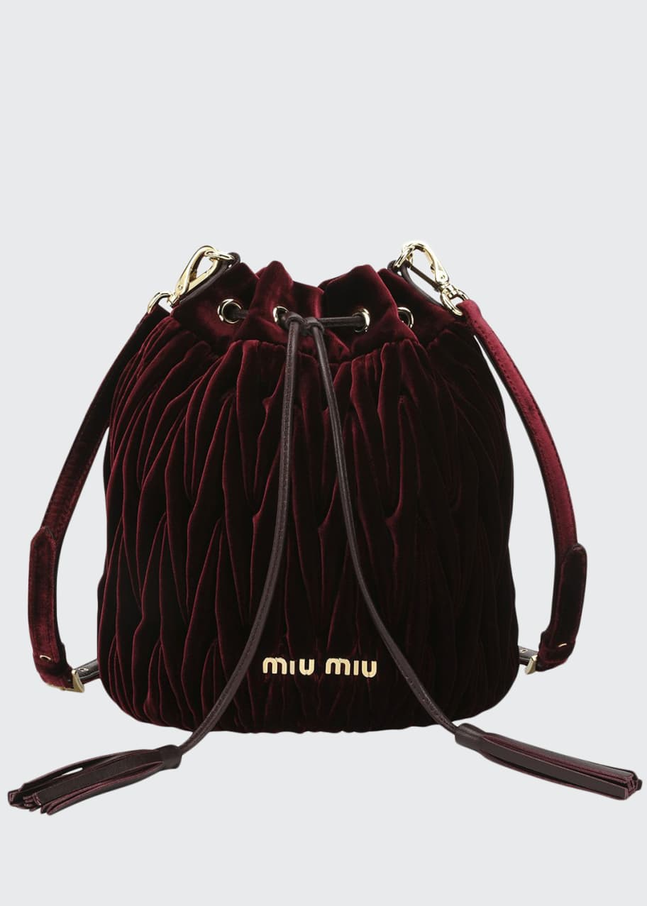 Miu miu velvet bucket bag cheap