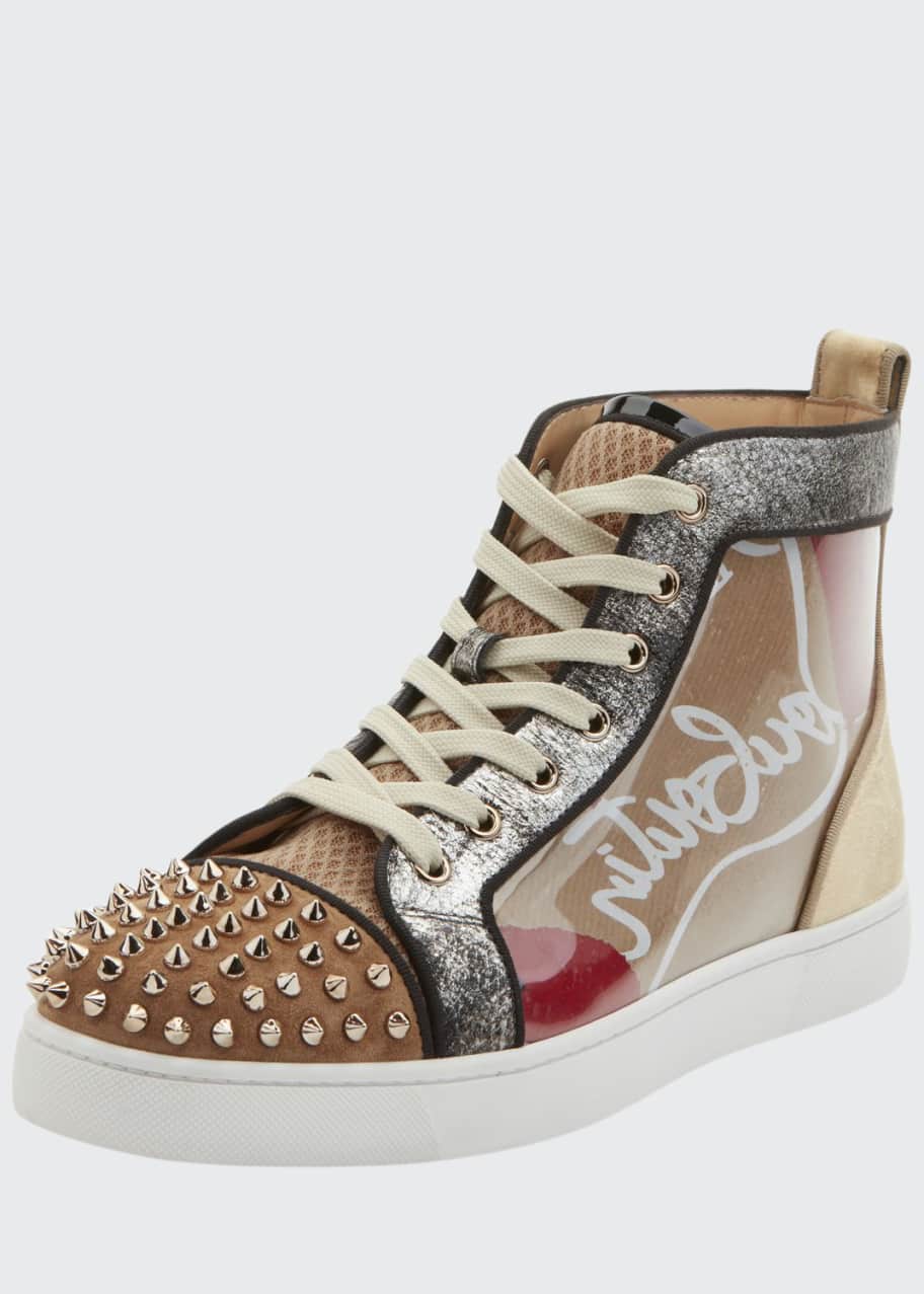 Christian Louboutin Louis Spiked High-Top Sneakers