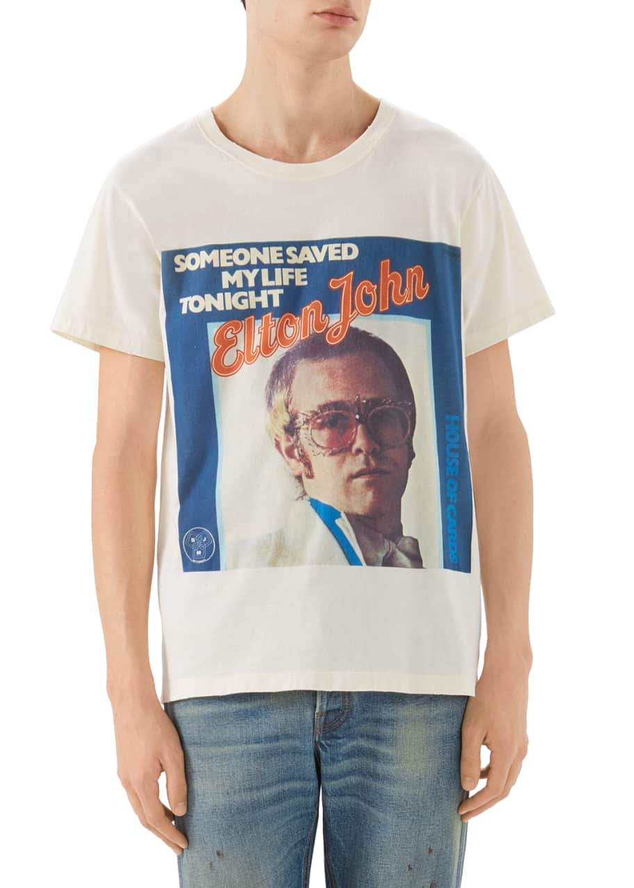 Gucci t shirt elton john clearance