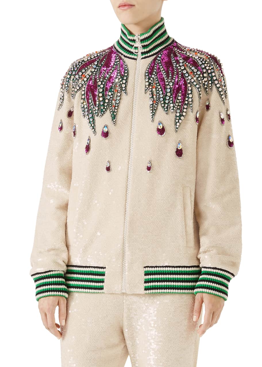 Gucci sequin bomber jacket store