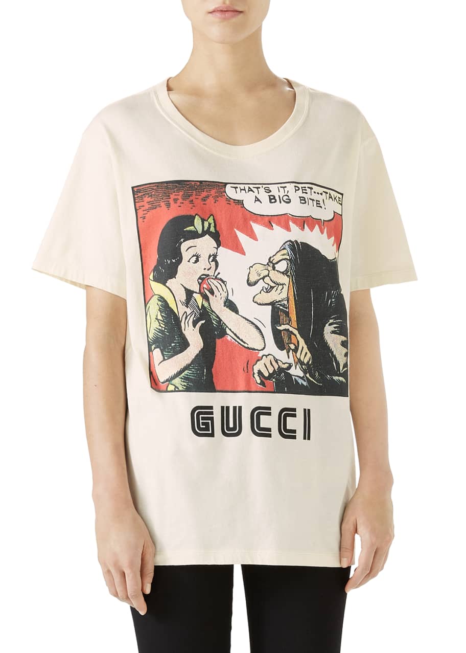Scheiden Sympathiek schilder Gucci Snow White & Witch Print Short-Sleeve Cotton T-Shirt - Bergdorf  Goodman