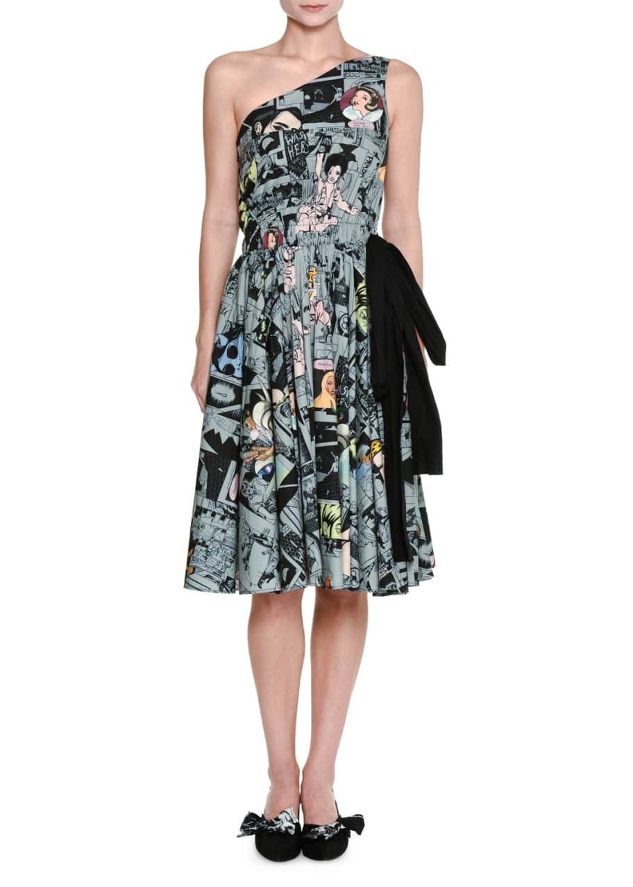 Comic print dress clearance