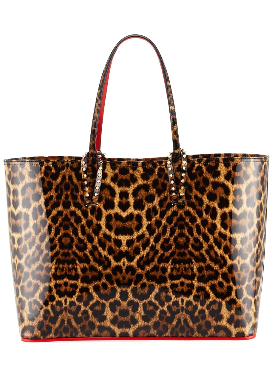 Image 1 of 1: Cabata Patent Leopard Tote Bag