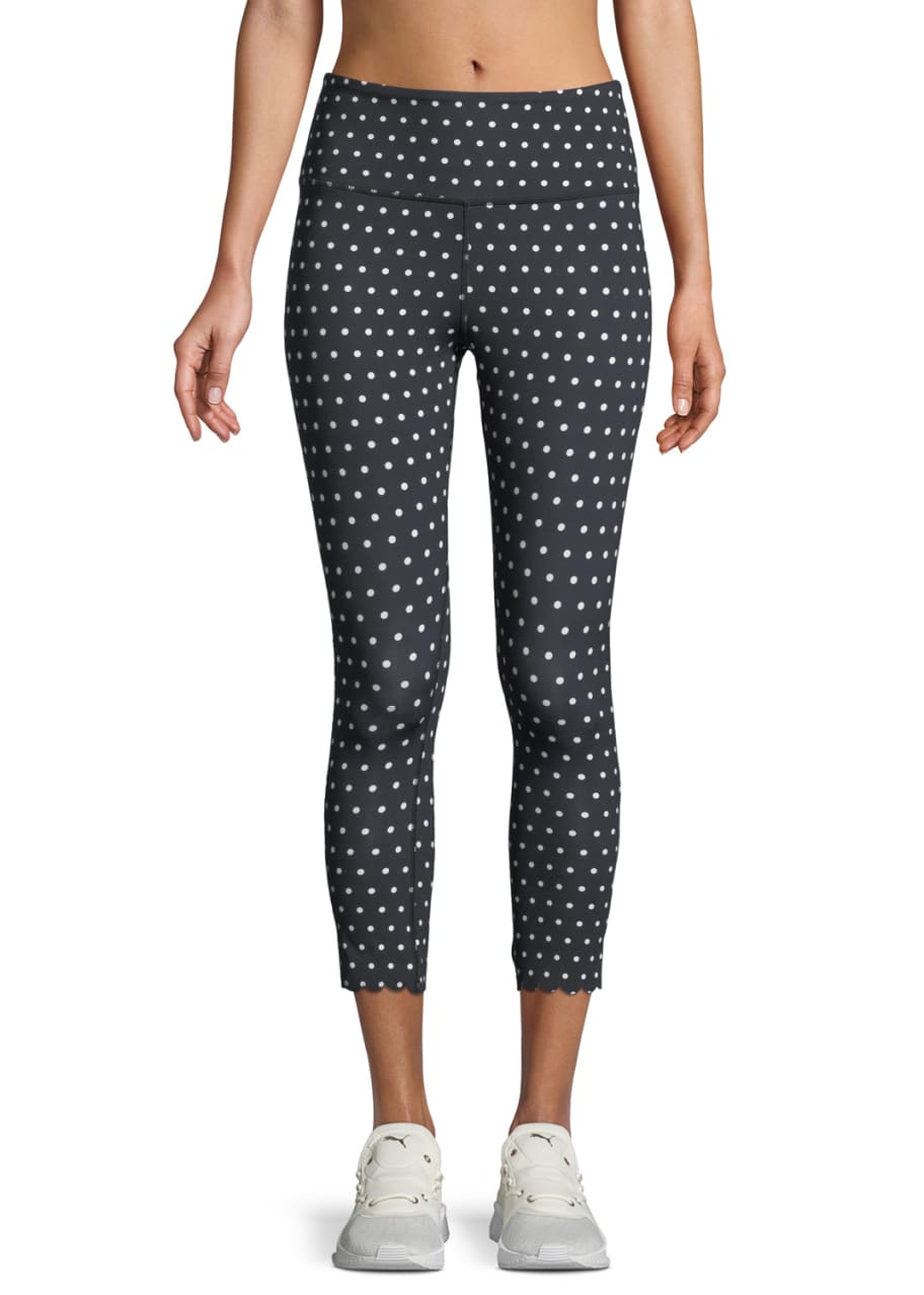 kate spade new york polka dot scallop crop leggings Bergdorf Goodman