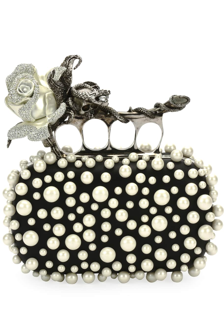 Alexander McQueen Knuckle Crystal Flat Pouch