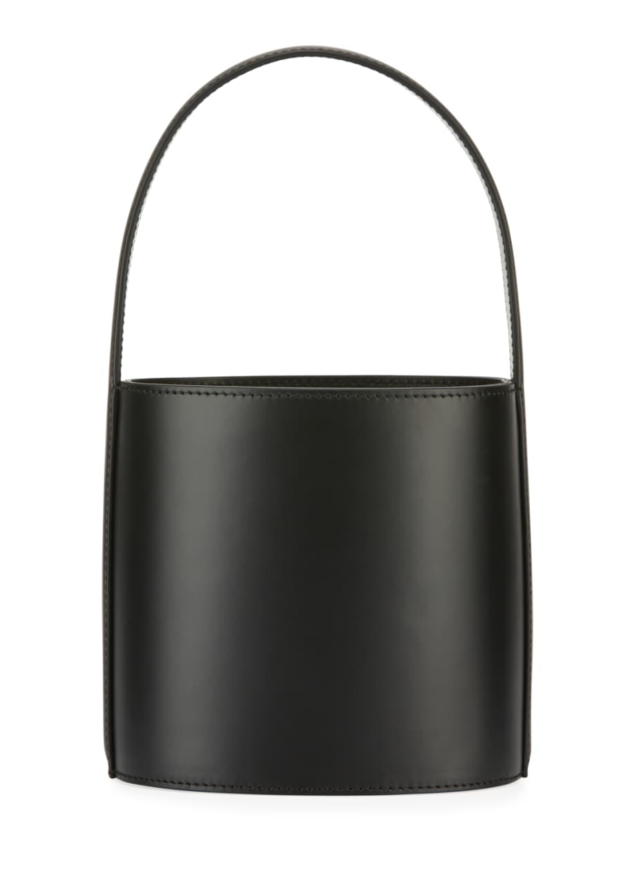 Image 1 of 1: Bissett Smooth Leather Top-Handle Bucket Bag - Black