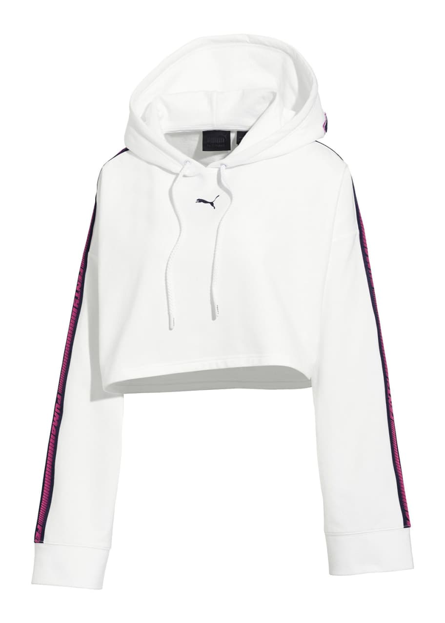 Slecht tieners Gezamenlijke selectie Fenty Puma by Rihanna Hooded Cropped Sweatshirt w/ Racer Stripe - Bergdorf  Goodman