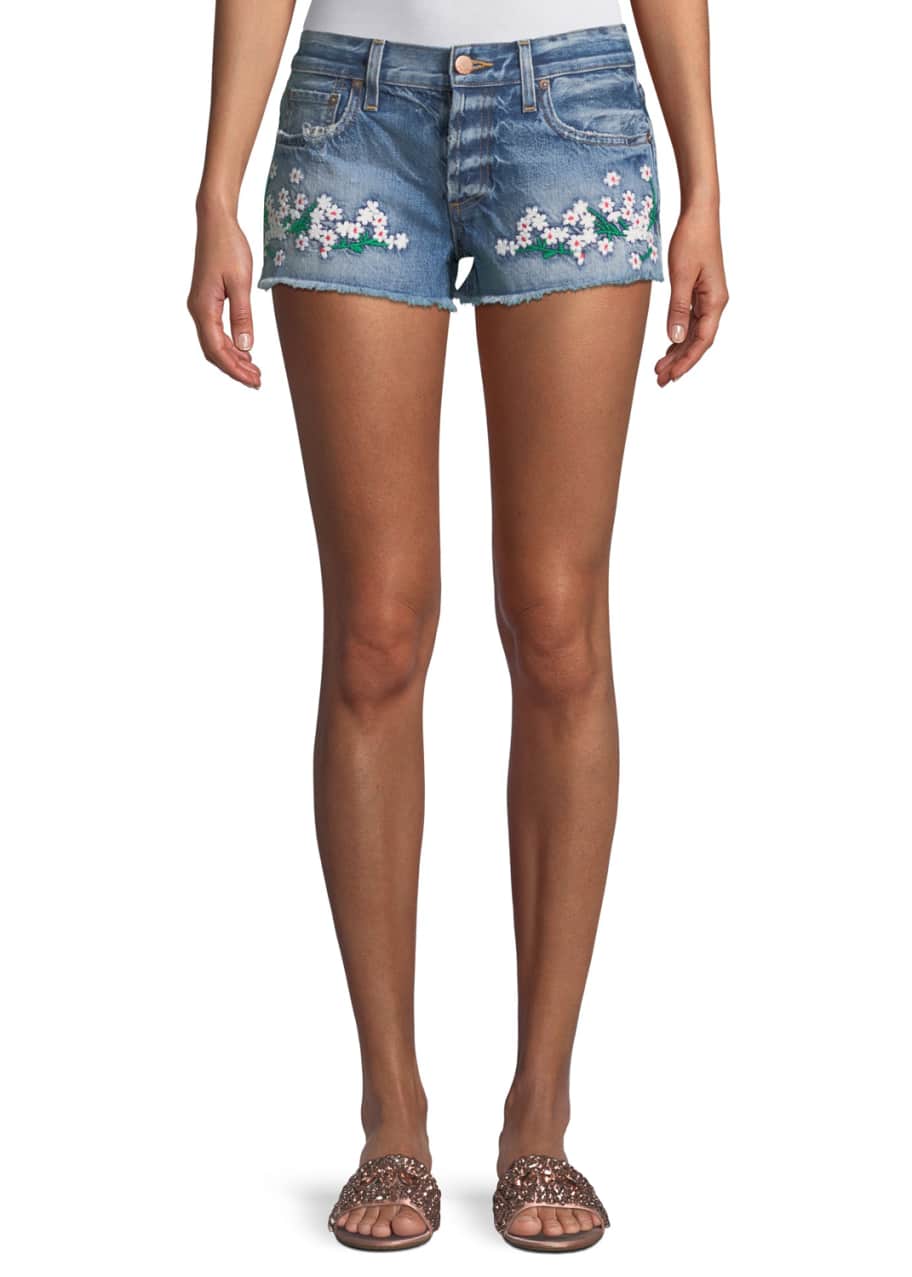Image 1 of 1: Amazing Embroidered Vintage Jean Shorts