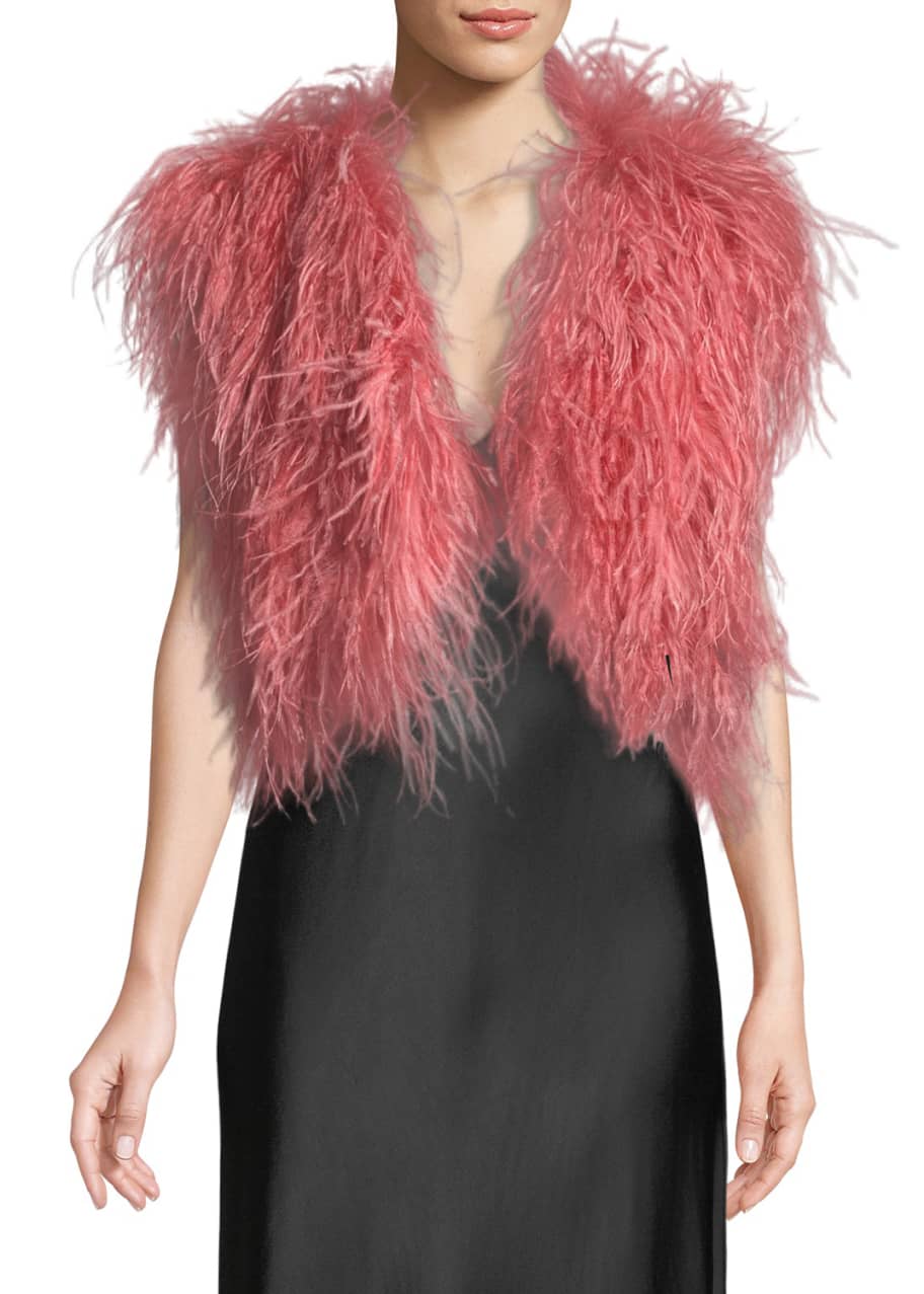 Ostrich feather vest online