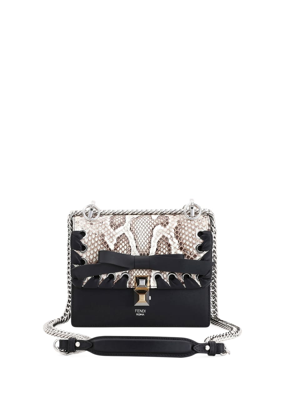 Fendi Kan I Small Calf Liberty and Python Shoulder Bag Bergdorf