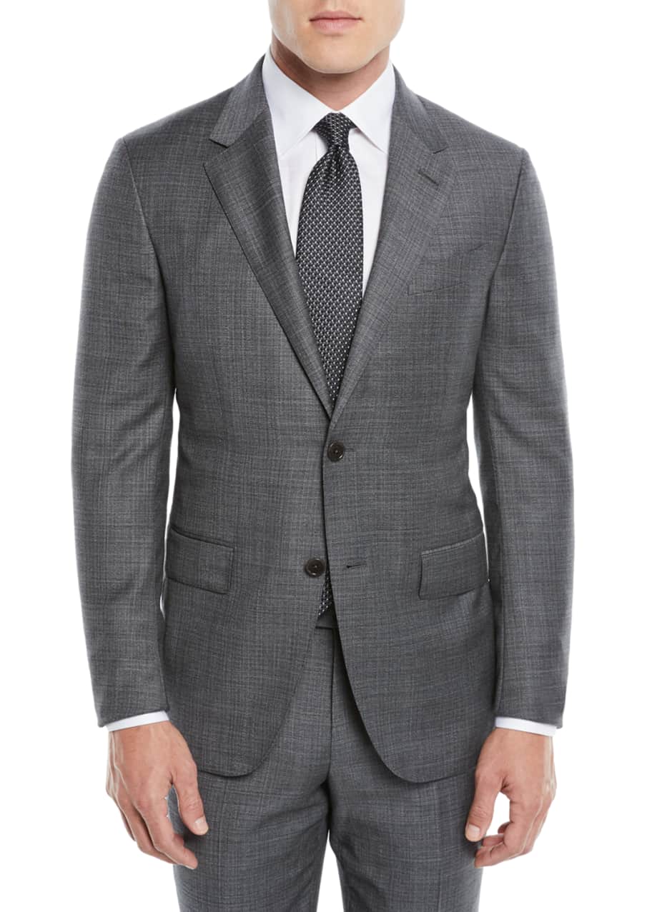 Image 1 of 1: Men's Heathered Solid Two-Piece Suit