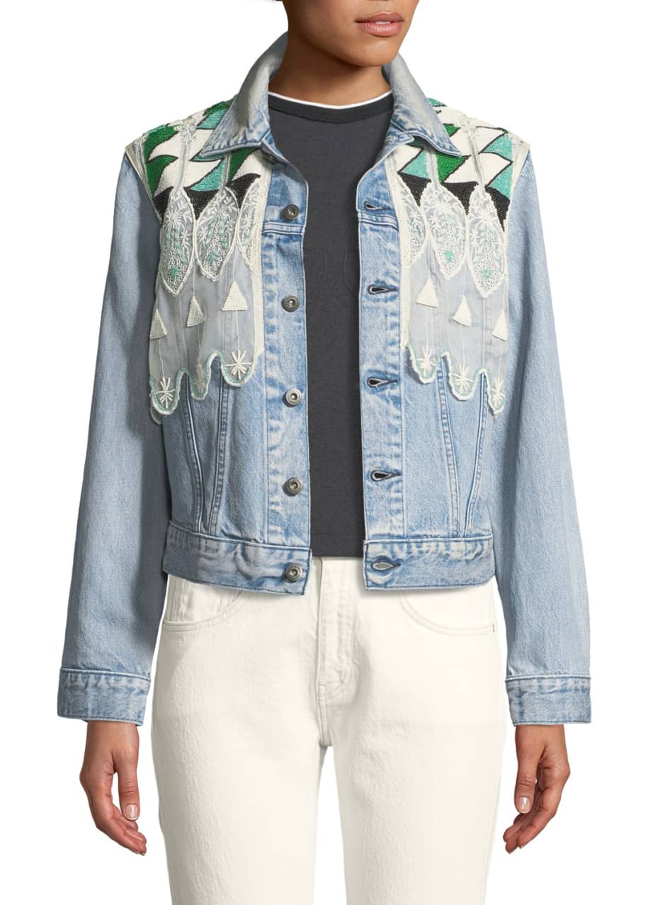 Levis denim jacket with embroidery hotsell