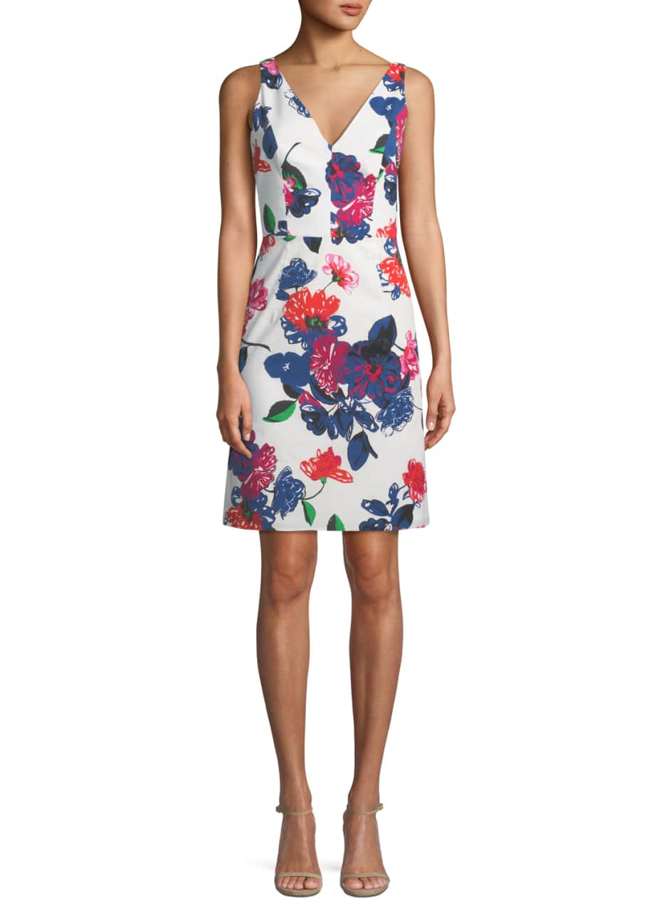 Milly Sandrine Floral Print Mini Dress Bergdorf Goodman