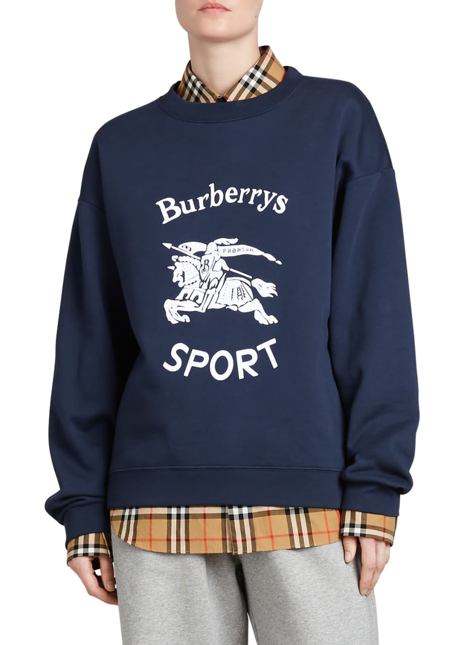 Burberry Re Issued Capsule Jersey Archive Crewneck Logo Sweatshirt