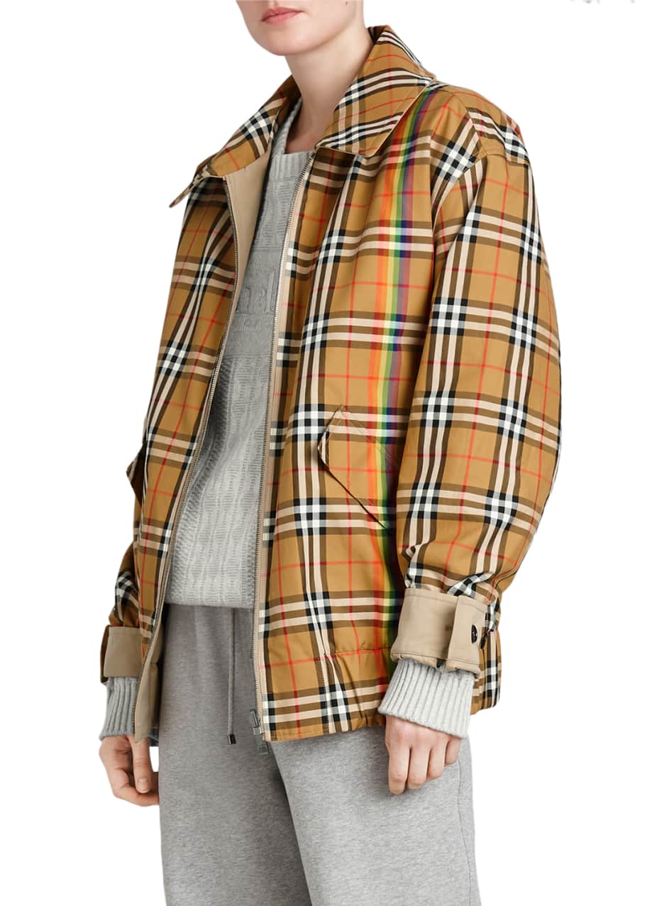 Burberry Re Issued Capsule Reversible Rainbow Stripe Check Cotton