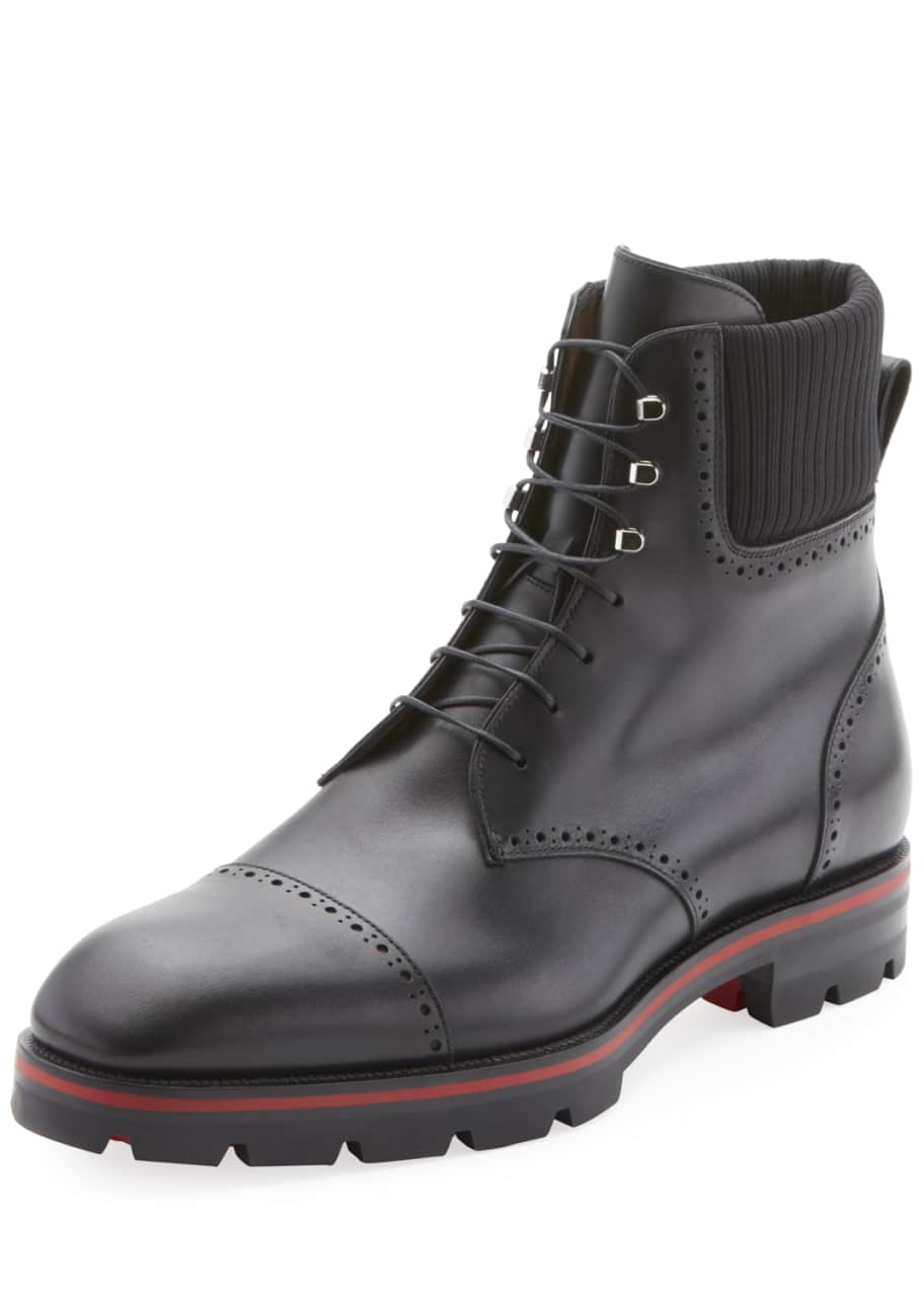 Christian Louboutin Men's Authenticated Leather Boots