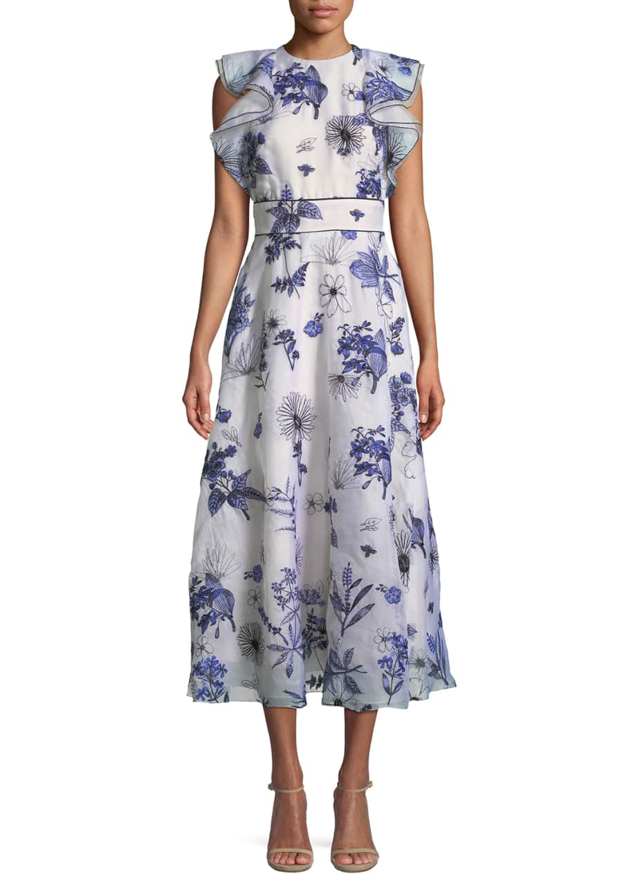 Lela rose floral dress sale