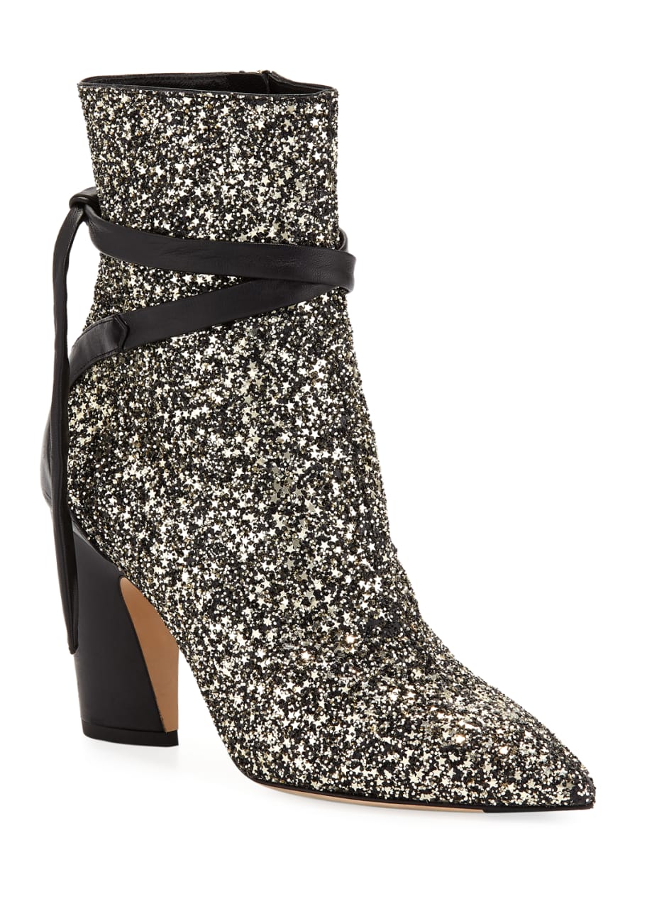 Jimmy choo henrietta glitter star booties clearance