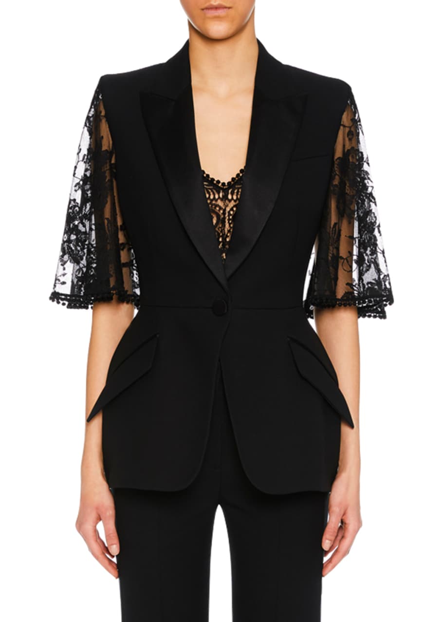 Alexander mcqueen sales lace blazer