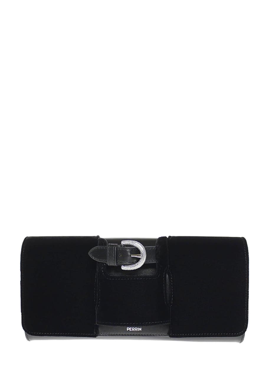 Image 1 of 1: La Boucle Velvet Clutch Bag