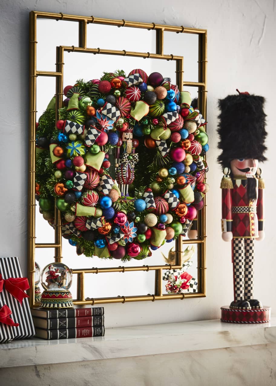 MacKenzieChilds Nutcracker Large Christmas Wreath, 30" Bergdorf Goodman